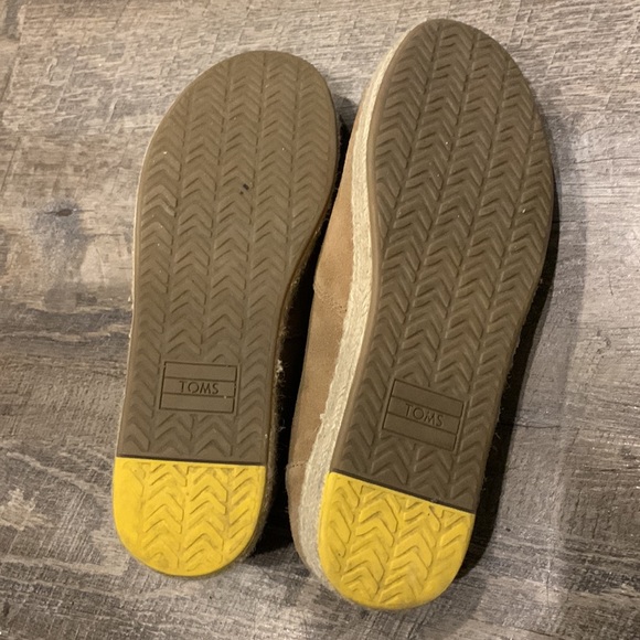 Toms Platform Alpargata Shoes Slip On suede upper Loafers Flats size 8 - Picture 5 of 5